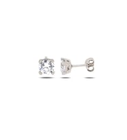 3mm Zirkon Tektaş  Kadın 925 ayar Gümüş Küpe