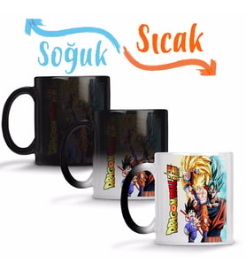 Goku Blue Sihirli Kupa Bardak Porselen