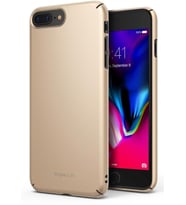 Ringke Slim iPhone 7/8 Plus ile Uyumlu KIlıf Royal Gold İnce Şık Tasarım