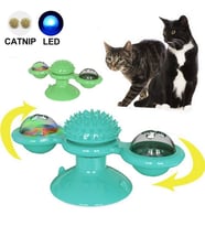Kedi Oyuncağı Işıklı Yeni Ürün Catnipli Kedi Oyunu Led Işıklı Rotate Wındmıll Cat Toy Kedi Oyuncağı (Karışık)