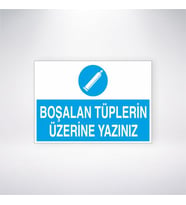 Boşalan Tüplerin Üzerine Yazınız