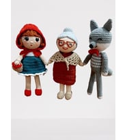 Kırmızı Başlıklı Kız Masal Serisi Amigurumi Organik Oyuncak