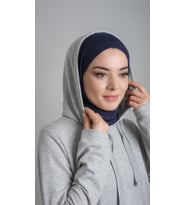 Lacivert Pratik Hazır Geçmeli Şal Viskon Kumaş Penye Şal 2108_02