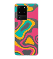 Samsung Galaxy S20 Ultra Kapak Renkli Desen Tasarımlı Şeffaf Silikon Kılıf
