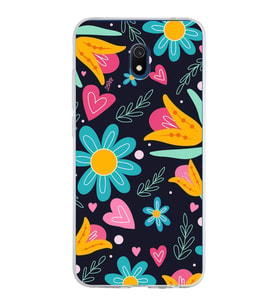 PrintiFy Xiaomi Redmi 8A ile Uyumlu 1mm Slim Fit Retro Renkler 1 Baskılı Şeffaf  Kılıf