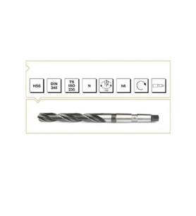 Makina Takım HSS DIN 345 RN Matkap Ucu 28.5mm-MTE B00004002850