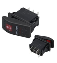 Ayt Çapa Irgatı Sembollu Işıksız Araç On Off Aç Kapa Yaylı Anahtar Düğme Oto İçin 12-24 Volt Switch 4 Pinli