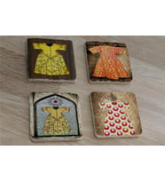 Padişah Kaftanları Doğal Taş Bardak Altlığı 4'lü set - Natural Stone Coasters