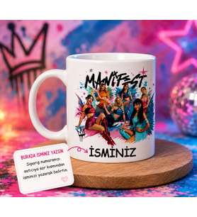 Manifest Kızlar Kişiye Özel İsimli Kupa Bardak