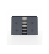Arges Dolap 14 Raflı 8 Kapaklı 220x30x163 Antrasit-Antrasit