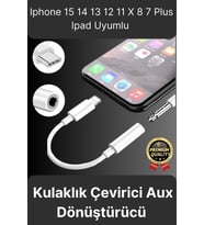 Premium Iphone 15 14 13 12 11 X 8 7 Plus Ipad Kulaklık Uyumlu Lightning Aux Çevirici Dönüştürücü