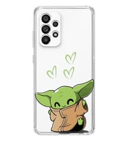 Samsung Galaxy A72 Uyumlu Baby Yoda Tasarımlı Şeffaf Telefon Kılıfı