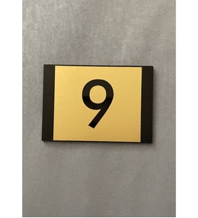 Minimal Gold Tasarım Apartman Daire Kapı Numarası
