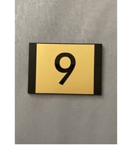 Minimal Gold Tasarım Apartman Daire Kapı Numarası