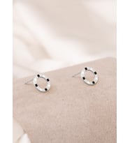 MİNELİ ÇEMBER KÜPE (Gümüş)