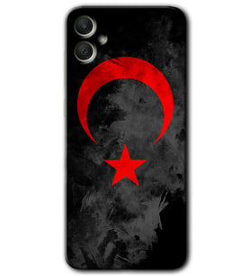Galaxy A05 Kılıf HD Desen Baskılı Kılıf - Black Ayyıldız