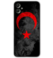 Galaxy A05 Kılıf HD Desen Baskılı Kılıf - Black Ayyıldız