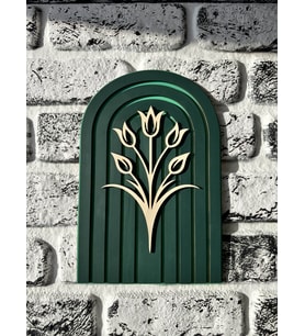 Ahşap Natural Çiçekli Tablo