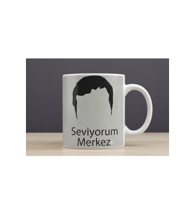 "Behzat Ç" Harun Tasarımlı Hediyelik Kupa Bardak (Beyaz)