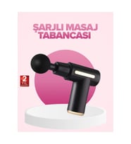Derin Kas Terapisi Masaj Tabancası, 6 Kademe, 4 Başlıklı, Şarjlı, Sessiz