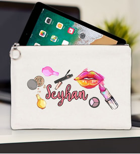 BK Gift Kişiye Özel İsimli-4 Tablet Çantası 30x21cm(12 Renk Seçeneği), Ipad Çantası, Baskılı Tablet Kılıfı (Ham)