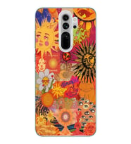 Redmi Note 8 Pro Uyumlu Vintage Kolaj Desenli Şeffaf Telefon Kılıfı