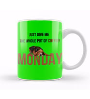 DOG Funny Coffee Drinks Lover Gift Quote   Vintage Retro Rainbow Style Kupa Bardak Porselen