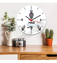 Polis Logolu Duvar Saati