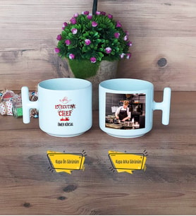 Aşçıya Hediye Kupa Bardak T Fotoğraflı Aşçılar Günü Hediyesi