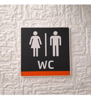 Modern Tasarım Wc Yönlendirme Tabelası