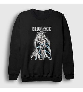 Presmono Unisex Siyah Seishiro Nagi Futbol Soccer Anime Bluelock Sweatshirt 450198tt