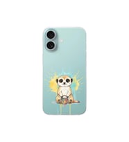 iPhone 16 ile Uyumlu Splash Mirket Tasarımlı Şeffaf Silikon Kılıf