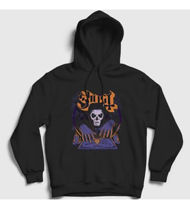 Presmono Unisex Siyah Goodbye Ghost Kapüşonlu Sweatshirt 51867tt
