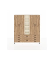 Arges Gardrop 9 Raflı 10 Çekmeceli 2 Askılı 220x30x243 Aytaşı-Çam