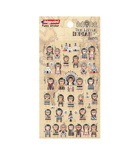 Bigpoint Sticker On Küçük Kızılderili x 15 Adet