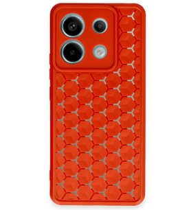Durukar® Redmi Note 13 Pro 5G Kılıf Petek Silikon Kapak - Kırmızı