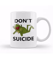 Meme Don't Kermit Suicide Kupa Bardak Porselen