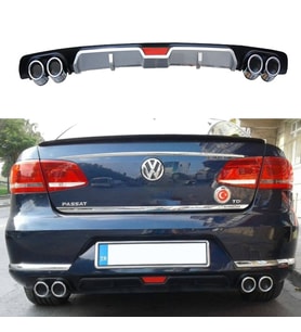 Volkswagen Passat B7 Difüzör Arka Tampon Eki 4 Egzoz Çıkışlı