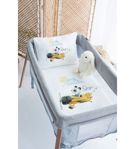 %100 Delux Pamuk Isme Özel 70x120 Park Yatak Nevresim Takımı