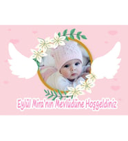 Kız Bebek Mevlüt Süsleri, Afiş, Fotoğraflı Kişiye Özel-
