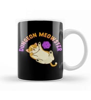 Funny Dungeon Meowster Fantasy Gaming Pun Kupa Bardak Porselen