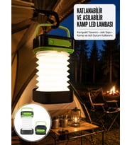 Kamp Lambası Katlanabilir Lamba Solar Şarjlı Led Lamba El Fenerli Yeni Nesil