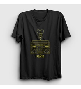 Presmono Unisex Siyah Peace Wu Tang Clan T-Shirt 304051tt