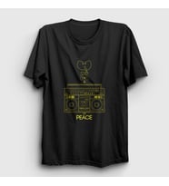 Presmono Unisex Siyah Peace Wu Tang Clan T-Shirt 304051tt