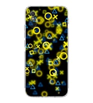 Xiaomi Redmi 9A  Kamera Korumalı Kapak Semboller Tasarımlı Şeffaf  Kılıf