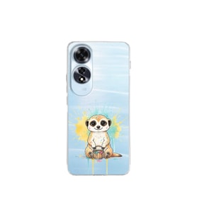 Oppo A60 ile Uyumlu Splash Mirket Tasarımlı Şeffaf Silikon Kılıf