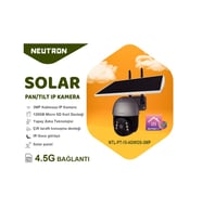 Neutron NTL-PT-10-4GWOS-3MP 3mp Ultra HD 360° 4mm Lens 4.5G 128GB SD Kart  PAN/TİLT Dış Mekan Solar IP Kamera