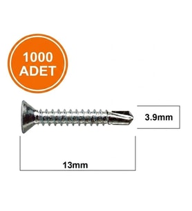 STD 3.9X13 YHB MATKAP UÇLU VİDA MS AKILLI VİDA 1000 ADET