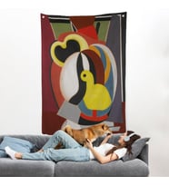 Auguste Herbin - Soyut Sanat Kompozisyon Duvar Örtüsü-8102