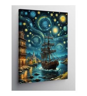 Kanvas Tablo Yıldızlı Gemi 100 X 140 Cnvsdkey-125889-100-140